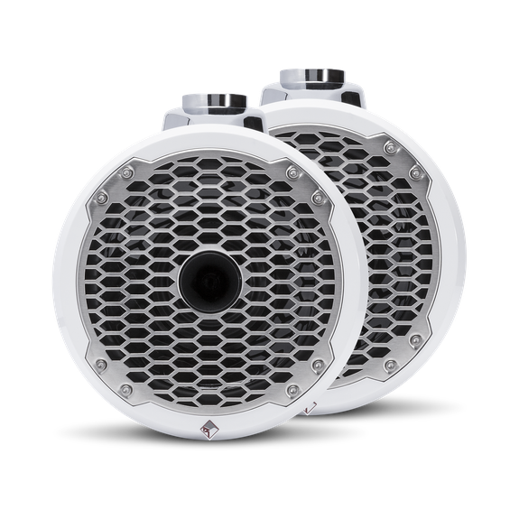 Front View of Speakers with Mesh Grilles