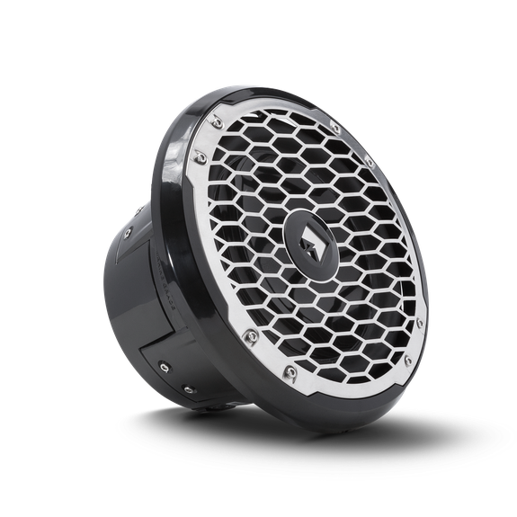 Three Quarter Beauty Shot of Subwoofer with Mesh Grille